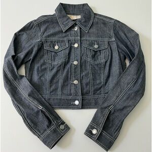 MICHAEL Michael Kors Gray Jean Jacket Fitted Structured Design